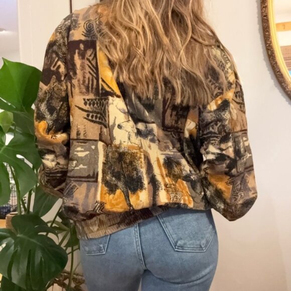 90 VTG Women's Safari Silk Jacket, Size M - Picture 3 of 12